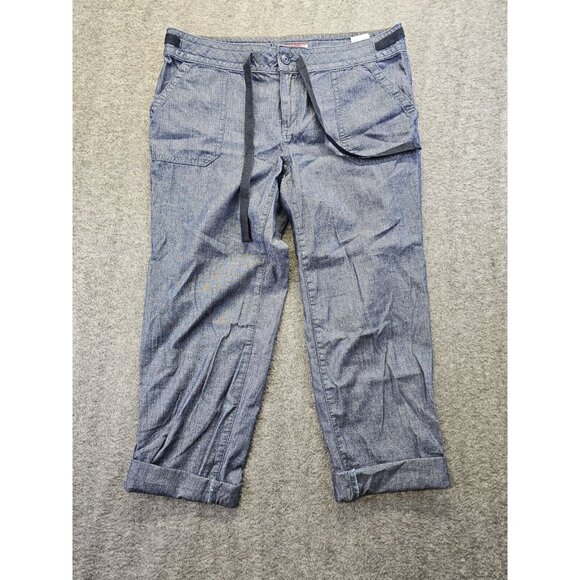 Tommy Hilfiger Lightweight Drawstring Waist Pants Sz 10 Rolled Cuff Straight leg - Picture 1 of 11